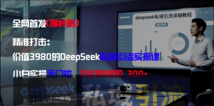 精准打击：价值3980的DeepSeek私域引流实操课，小白实操无门槛，日引精准粉300+-KJ分享