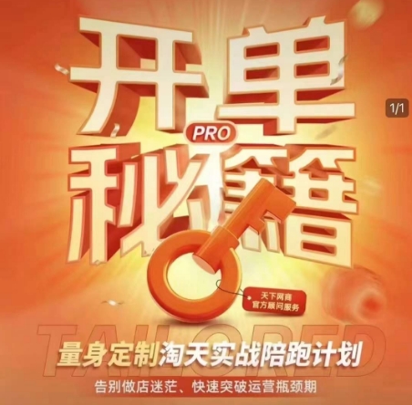 淘宝开单秘籍PRO，量身定制淘天实战陪跑计划，告别做店迷茫、快速突破运营瓶颈期（更新）-KJ分享