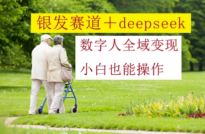 银发赛道+deepseek数字人全域变现,小白也能操作-KJ分享