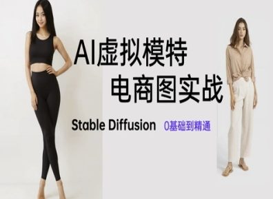 AI虚拟模特电商图实战，AI绘画Stable Diffusion 0基础到精通-KJ分享