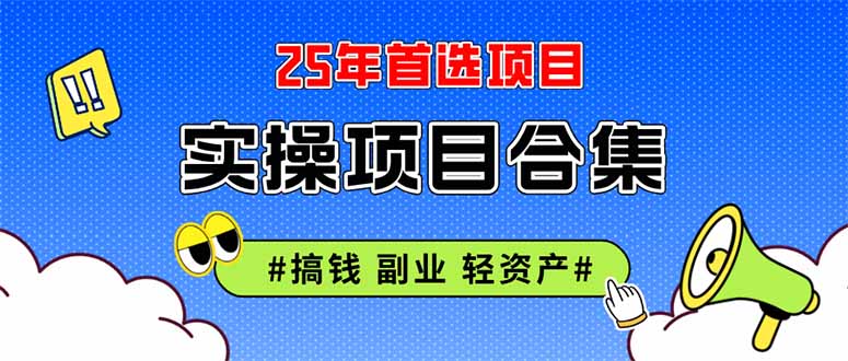 2025实操项目合集 挂机类型 直播类型 轻资产创业类型 课程分享各项目介…-KJ分享