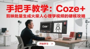 手把手教学:Coze + 剪映批量生成火柴人心理学视频的硬核攻略-KJ分享