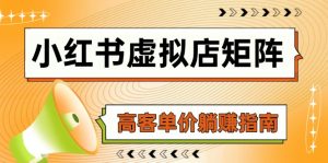 小红书虚拟店矩阵，AI铺货/笔记狂怼/选品搬运/自动发货，高客单价躺赚指南-KJ分享