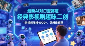 最新AI对口型赛道，经典影视剧趣味二创，1条视频涨粉4000+，保姆级教程-KJ分享