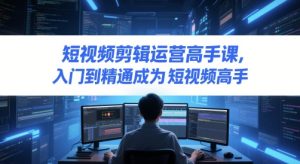 短视频剪辑运营高手课，入门到精通成为短视频高手-KJ分享