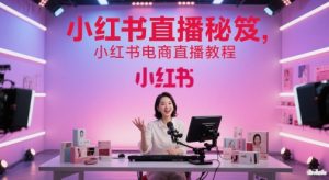 小红书直播秘笈，小红书电商直播教程-KJ分享