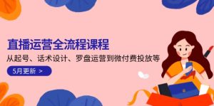 直播运营全流程课程-5月更新：从起号、话术设计、罗盘运营到微付费投放等-KJ分享