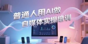 普通人用AI做自媒体实操培训，普通人一个人用ai做自媒体，视频制作、短视频引流、直播带货，轻松入门-KJ分享