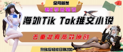海外tiktok小说推文暴力项目，高停留率，高转化率，上手后一天搞顿饭钱不是问题-KJ分享