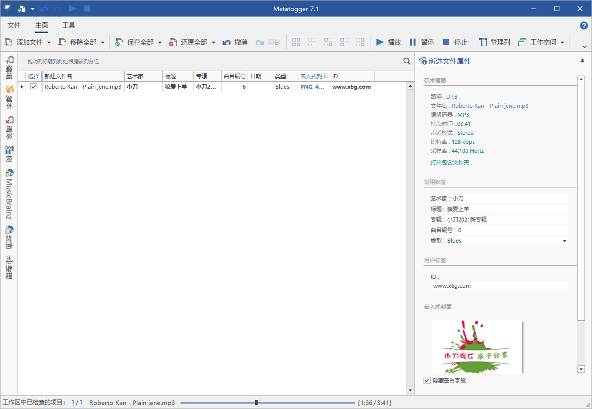 Metatogger音频编辑v7.6.0.0绿色版-KJ分享