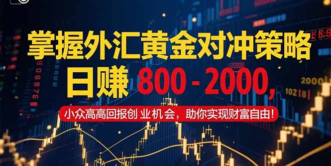 掌握外汇黄金对冲策略，日赚 800 – 2000，小众高回报创业机会，助你实…-KJ分享