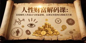 人性财富解码课6.0：深度解析人性弱点与财富逻辑，理论到落地完整解决方案-KJ分享
