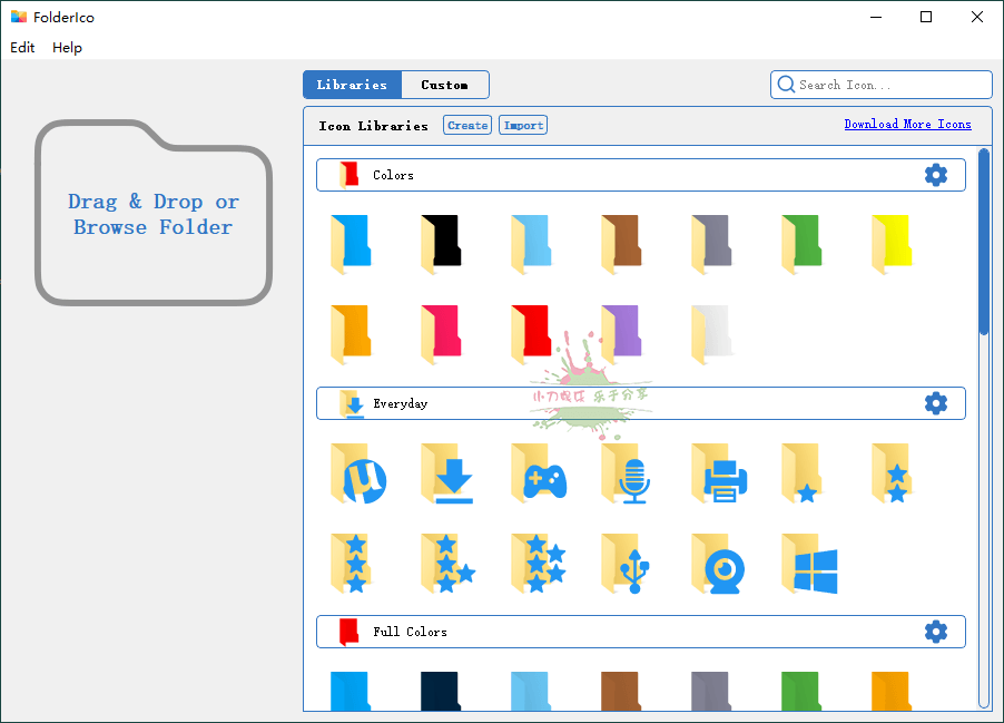 FolderIco文件夹颜色更改工具v8.1-KJ分享