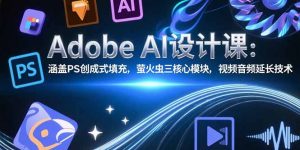 Adobe AI设计课：涵盖PS创成式填充，萤火虫三核心模块，视频音频延长技术-KJ分享