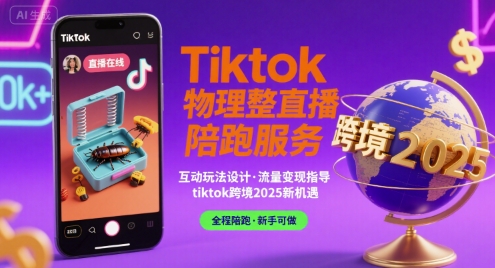Tiktok物理整蛊直播陪跑服务-tiktok跨境2025-KJ分享