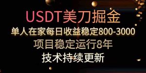 USDT美刀掘金，单人每日收益800-3000，稳定运行8年-KJ分享