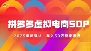 2025拼多多虚拟电商系统课，长久稳定，可多店，轻松日入1000+-KJ分享
