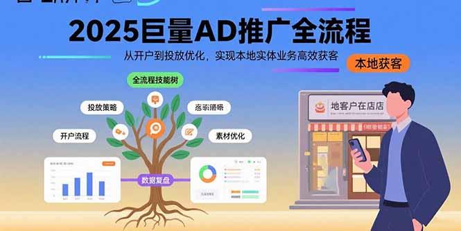 2025巨量AD推广全流程，从开户到投放优化，实现本地实体业务高效获客-KJ分享