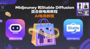 Midjourney和Stable Diffusion混合做电商教程-ai电商教程-KJ分享