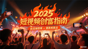 2025短视频创富指南，前后端思维 + 系统算法，教你月入过万变现路径-KJ分享
