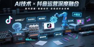 AI技术与抖音运营的深度融合应用：涵盖账号搭建、内容创作、收益变现等-KJ分享