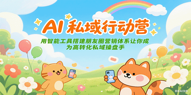 AI私域行动营：用智能工具搭建朋友圈营销体系让你成为高转化私域操盘手-KJ分享