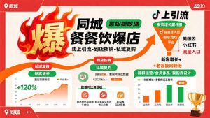 同城餐饮爆店课：线上引流-到店核销-私域复购，新客增长+老客复购翻倍目标-KJ分享