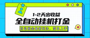最新全自动打金玩法单日收益1000-2000-KJ分享