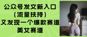 公众号发文新入口（流量扶持），又发现一个爆款赛道：美女赛道-KJ分享