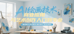 AI绘画技术商业应用与艺术创作入门到专业，基础操作/商业案例/模型调优/渐进式教学-KJ分享