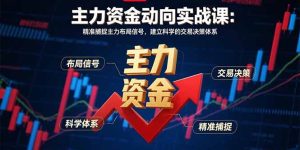 主力资金动向实战课-8月：精准捕捉主力布局信号，建立科学的交易决策体系-KJ分享