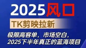 2025风口TK剪映capcut拉新项目，极限高客单，市场空白，2025下半年真正的蓝海项目-KJ分享