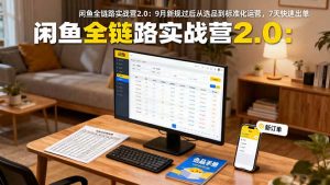 闲鱼全链路实战营2.0：9月新规过后从选品到标准化运营，7天快速出单-KJ分享