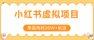 小红书虚拟电商新玩法，实现单品纯利20W+，可矩阵放大操作！-KJ分享