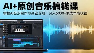 AI+原创音乐搞钱课：掌握AI音乐制作与商业变现，月入6000+低成本高收益-KJ分享