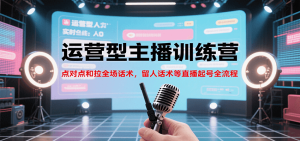 运营型主播训练营，点对点和拉全场话术，留人话术等直播起号全流程（更新8月）-KJ分享