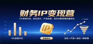 财务IP变现营：9大变现方式、定位设计、产品包装，成交与群发售批量转化-KJ分享