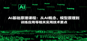 AI基础原理课程：从AI概念、模型原理到训练应用等相关实用技术要点-KJ分享