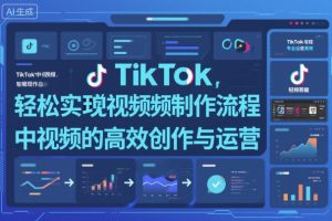 TikTok中视频制做流程，轻松实现Tk中视频的高效创作与运营-KJ分享