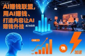 AI賺钱联盟，用AI賺钱、打造内容让AI成为你的賺钱外挂-KJ分享