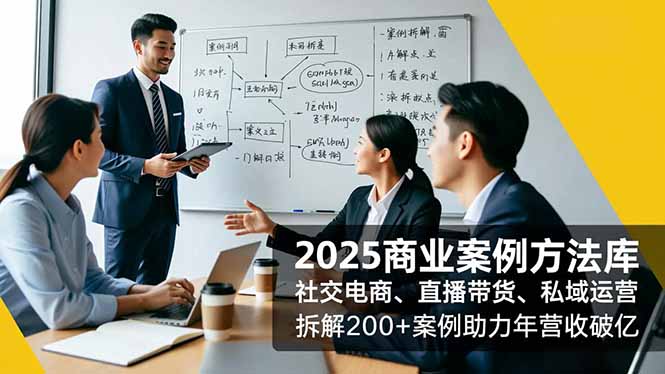 2025商业案例方法库，社交电商、直播带货、私域运营，拆解200+案例助力年营收破亿-KJ分享