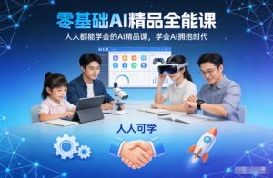 零基础AI精品全能课,人人都能学会的AI精品课,学会AI拥抱时代-KJ分享