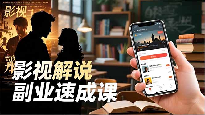 Tk影视解说副业速成课，软件安装、全流程实操、爆款预设，新手两周变现-KJ分享