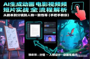 AI生成动画电影视频短片实战全流程解析，从剧本到分镜到人物一致性等手把手教你-KJ分享