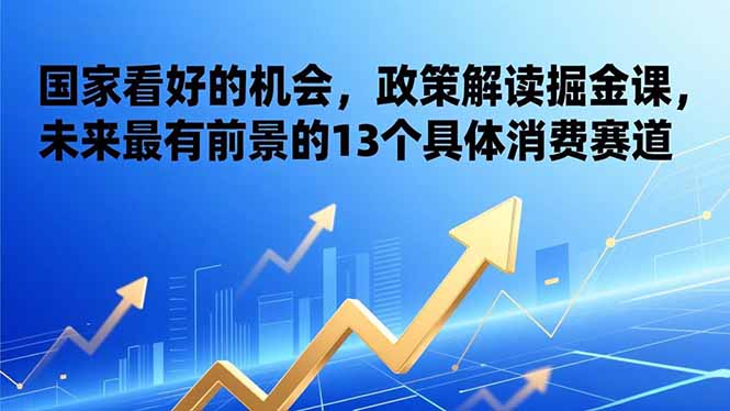 某付费文章：国家看好的机会，政策解读掘金课，未来最有前景的13个具体消费赛道-KJ分享