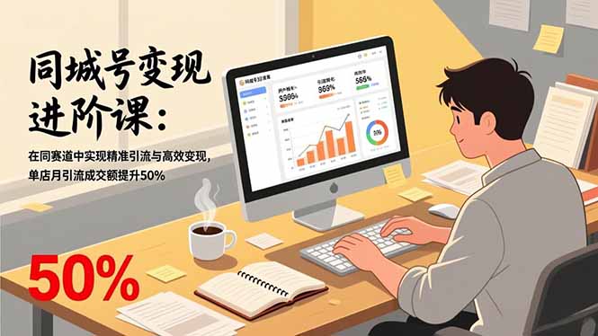 同城号变现进阶课：在同城赛道中实现精准引流与高效变现，单店月引流成交额提升50%-KJ分享