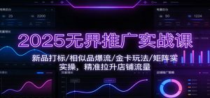 2025无界推广实战课：新品打标/相似品爆流/金卡玩法/矩阵实操，精准拉升店铺流量-KJ分享