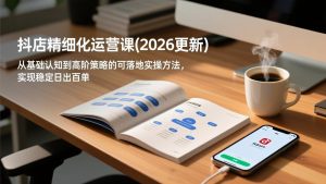 抖店精细化运营课(2026更新),从基础认知到高阶策略的可落地实操方法,实现稳定日出百单-KJ分享