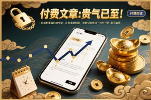 付费文章:贵气已至!用最朴素直白的文字,让你清楚知道,该如何接住这一次时代的泼天富贵-KJ分享