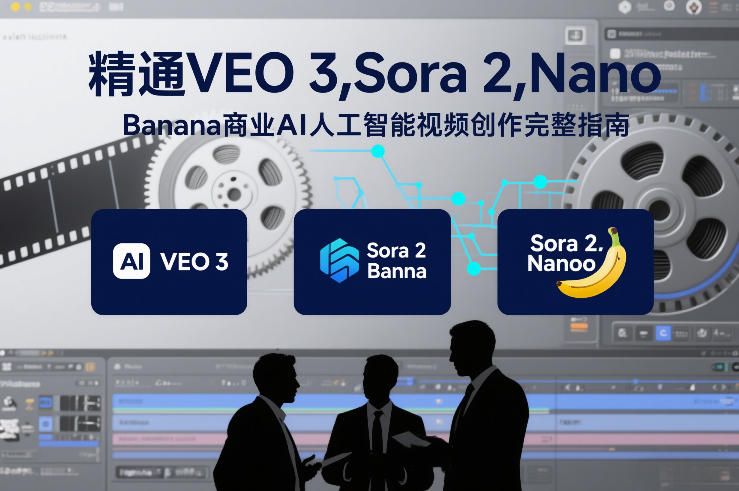精通VEO 3，Sora 2，Nano Banana商业AI人工智能视频创作完整指南-KJ分享
